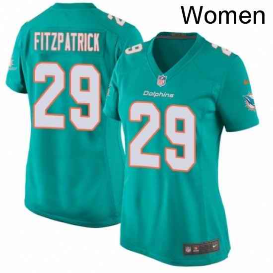 Womens Nike Miami Dolphins 29 Minkah Fitzpatrick Game Aqua Green Team Color NFL Jersey